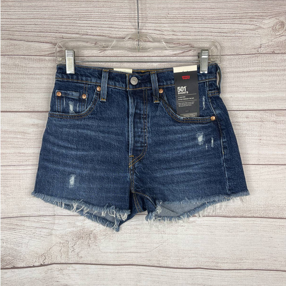 Levi's Pants - Levi’s 501 High Rise Fitted Through The Hip Denim Jean Shorts Women's Size 25